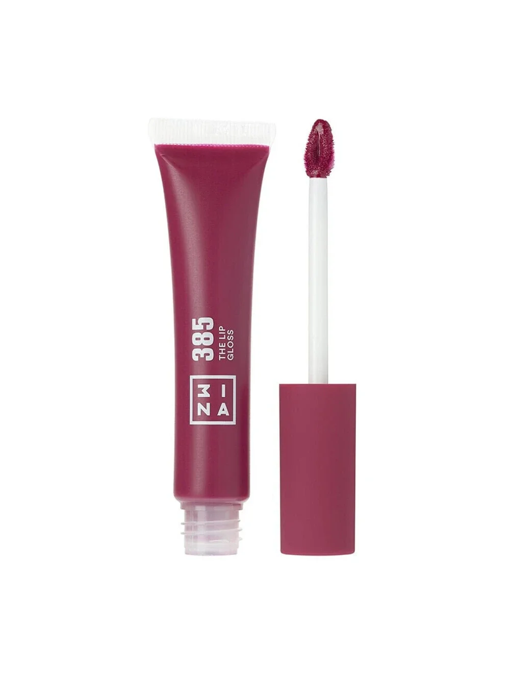 3INA The Lip Gloss # 385 (Burgundy)  8 mL / 0.27 oz Cruelty Free and Vegan *NIB*